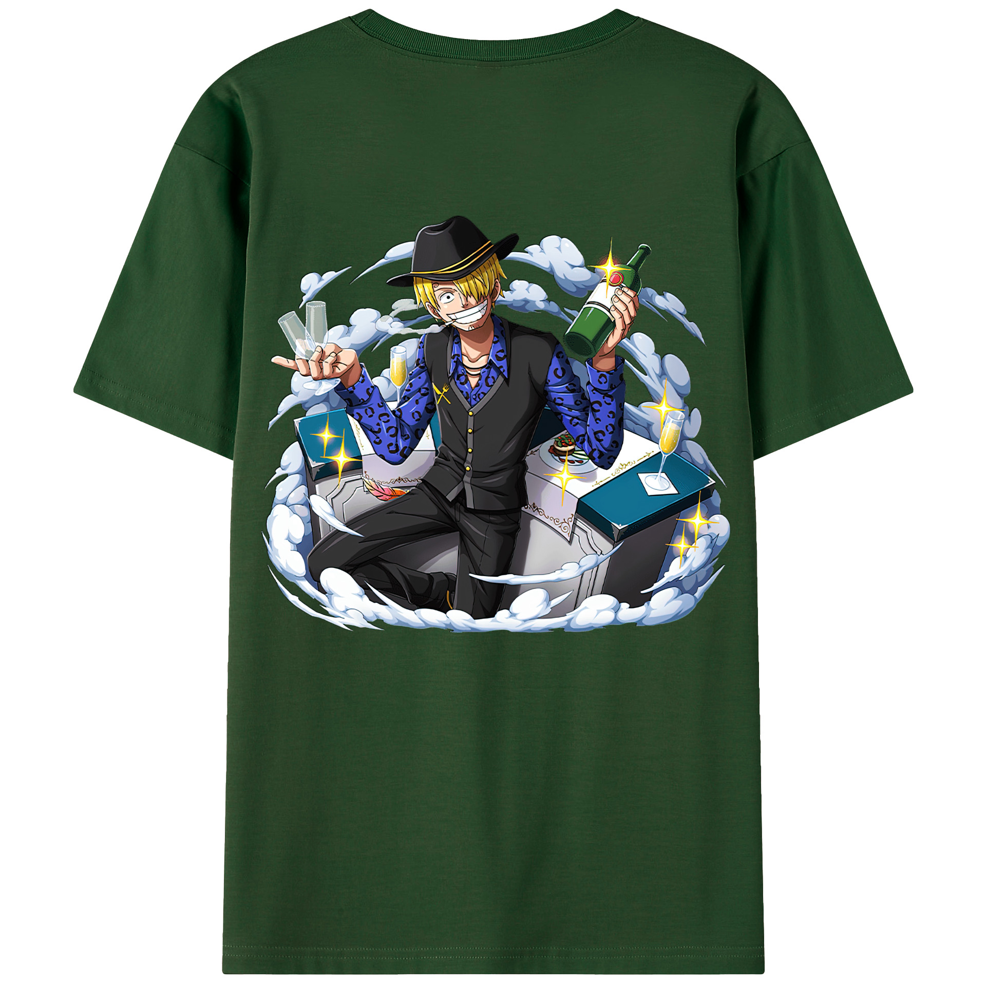 ワンピース サンジ ONE PIECE Sanji 綿100％半袖Tシャツ（背面プリント）